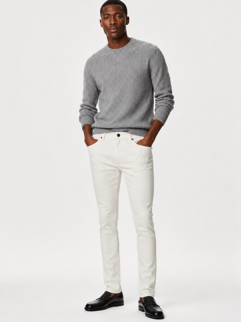 Outlier NYC Bombworks Slim Fit Men's White Jeans 30